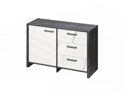 Тумба для документов для документов Festus FB-12-01.G 1222x460x806 (Древесина Графит/Мрамор Леванто белый)