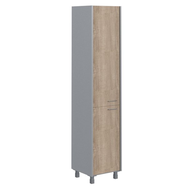 Шкаф колонка комбинированая Offix-new OHC 45.2 456x450x2147 (Дуб Сонома светлый/металлик)