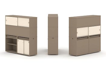 Тумба двойная + высокая надставка ES.NB.2V-15 (1500х410х1520)
