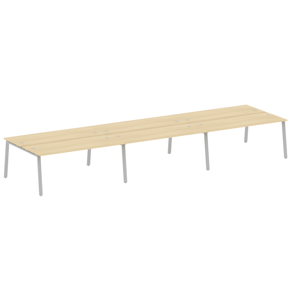 Рабочая станция на 6 рабочих места на А-образном м/к Metal System Style БА.СМ-6.5 5400x1475x750