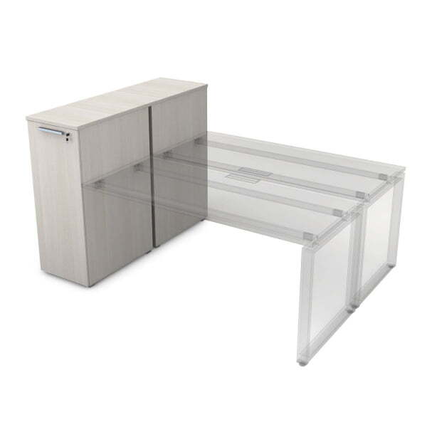 9ТП.012.4 Тумба с выкатной секцией (1635x450x1150) (Ivory)