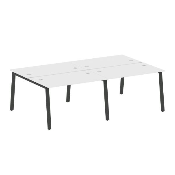 Рабочая станция на 4 рабочих места на А-образном м/к Metal System Style БА.СМ-4.2 2400x1475x750
