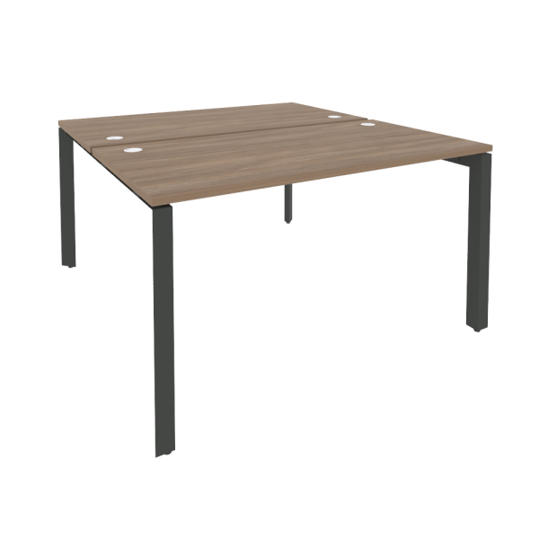 Рабочая станция на П-образном м/к Onix O.MP-D.RS-2.3.7 1380x1475x750 (Дуб Аризона/Черный металл)