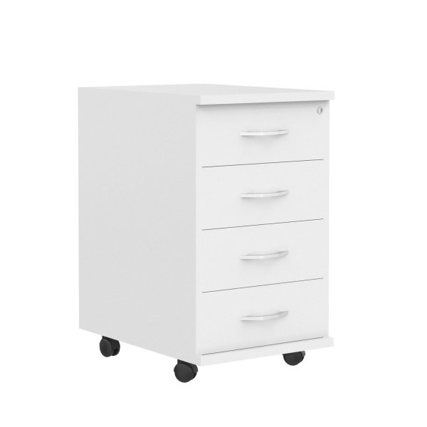 Тумба подкатная 4 ящ. Имаго ТМ-4 412x450x708 (Белый)