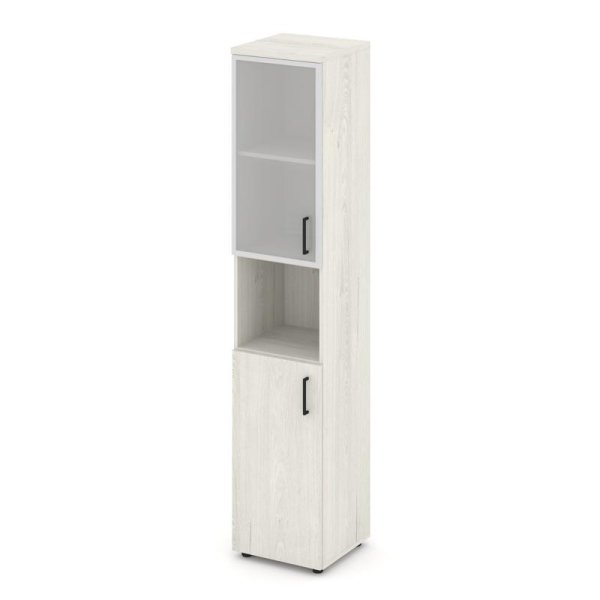 Шкаф высокий узкий SN.STU.E-106(L) (400х400х1982) (Дуб Наварра/Сатин)