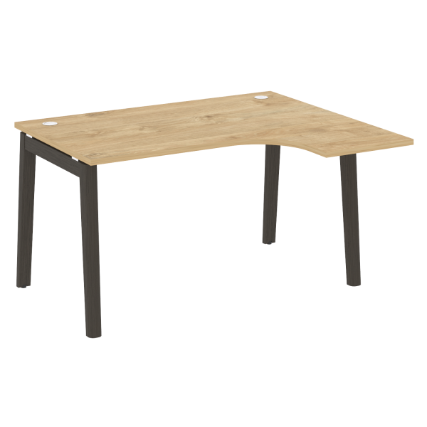 Стол эргономичный правый на деревянных опорах Onix Wood OW.SA-3R 1380x1180x750
