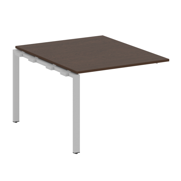 Проходной наборный элемент переговорного стола Metal System Style БП.ППРГ-1 1000x1235x750 (Венге Цаво/Серый металл)
