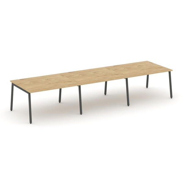 Стол переговорный SN-4A.SPRG-053.3 (4410х1180х750) (Тиквуд Светлый/Металл Антрацит)