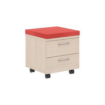 Тумба мобильная подушка красная Xten XMC-2D 465x450x504