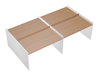 Рабочая станция на опорах ДСП (4х160) Profiquadro КВ 1406-2 БВ 3275x1570x835