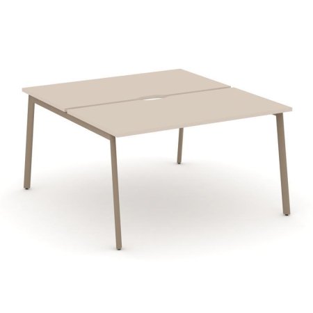 Рабочая станция 2 места ES.D.RS-2.3-VP (1380х1500х750) (Капучино/Металл Латте)
