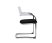 Кресло офисное / Самба white CF / хром / белый пластик / черная ткань