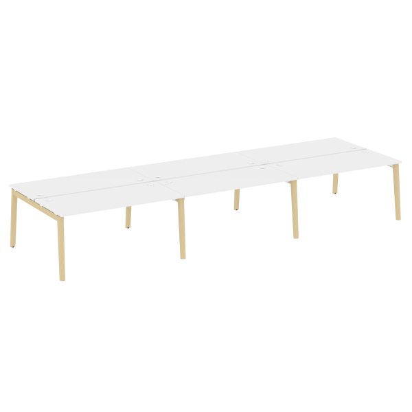 Рабочая станция на деревянных опорах Onix Wood OW.D.RS-6.4.7 4740x1475x750