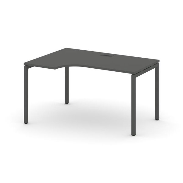 Стол рабочий эргономичный SN-4P.SPA-021(L) (1380х800/980х750) (Антрацит/Металл Антрацит)