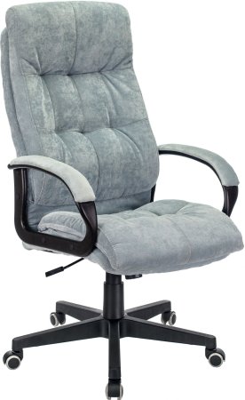 Кресло руководителя CH-824 Fabric серо-голубой Light-28 крестов. пластик (Серый)
