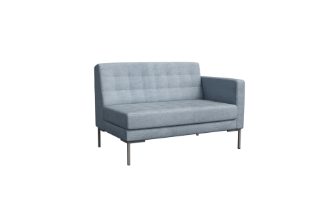 Секция с подлокотником двухместная FR-SP-02 (L)