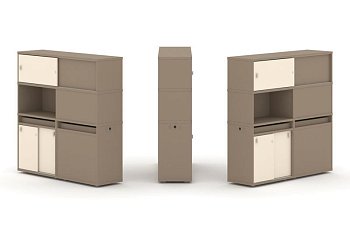 Тумба двойная + высокая надставка ES.NB.2V-33 (1500х410х1520)