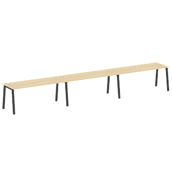 Рабочая станция на 3 рабочих места на А-образном м/к Metal System Style БА.СМ-3.5 5400x720x750