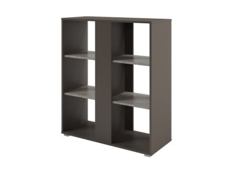 Стеллаж с планкой средний Solution D-73 950x396x1096 (Бетон/Трюфель)