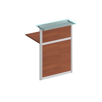 Модуль стойки ресепшн со стеклом прямой 800 (без опор) Матрица ФС 0705 800x790x1100