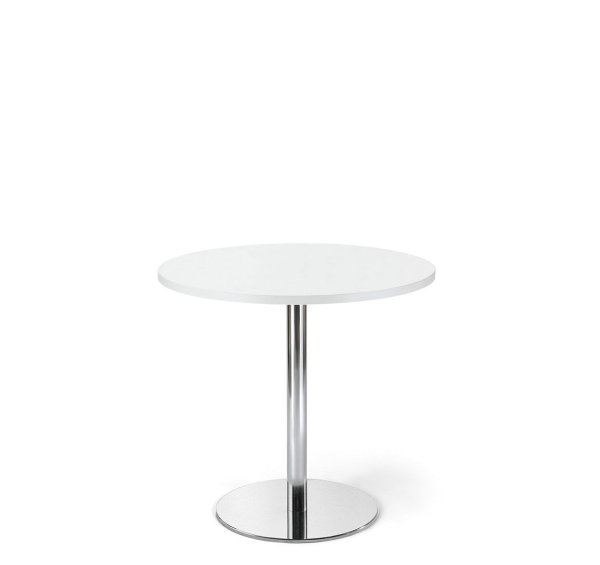Стол 80/75 CAFE 80x75 W3 800х800х750 (Белый/Хром)