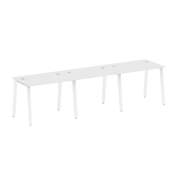 Рабочая станция на 3 рабочих места на А-образном м/к Metal System Style БА.СМ-3.1 3000x720x750