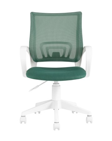 Кресло офисное TopChairs ST-BASIC-W зеленый крестовина пластик белый (Компьютерное кресло ST-BASIC-W зеленый)