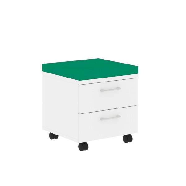 Тумба мобильная подушка зеленая Xten XMC-2D + XMC-2D-3 465x450x504 (Белый)