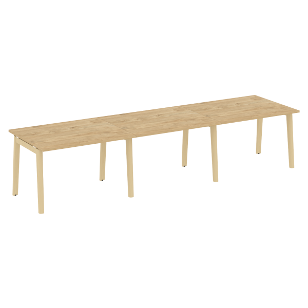 Стол переговорный на деревянных опорах Onix Wood OW.PRG-3.2 3540x980x750