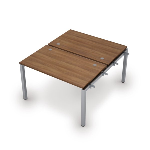 6МБН.5278 Бенч-система на 2 рабочих места, начальный модуль (1200x1435x750) (Шамони темный/Алюминий матовый)