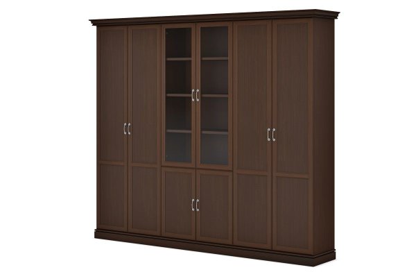 Композиция 2 гардероба +1 шкаф комбинированный INTER DM (2821х493х2400) (Венге ЦАВО)