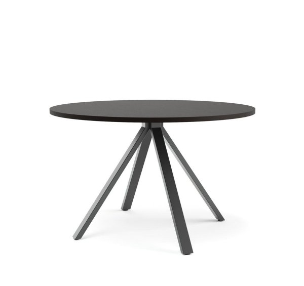 Стол для переговоров опоры черные Fermo AS120B/V3 1200x1200x750 (ВенгеЧерный)