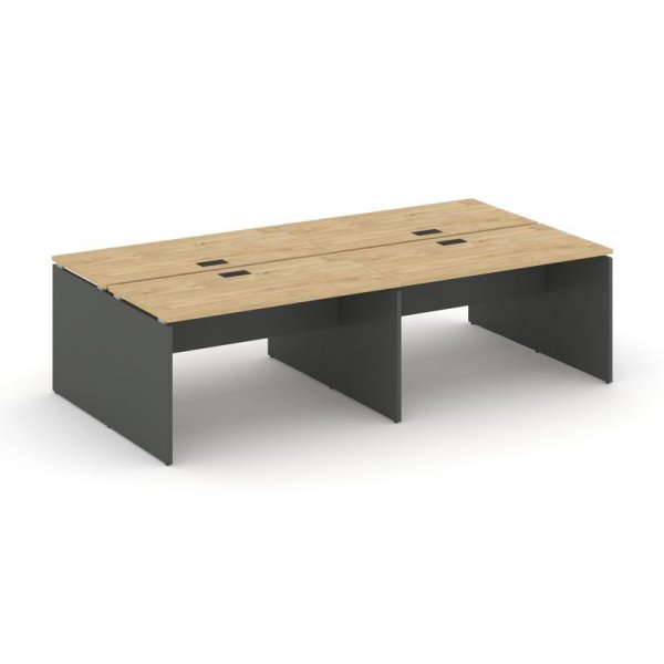 Рабочая станция 2-х сторонняя SN-D.DRS-054 (3160х1632х750) (Тиквуд Светлый/Антрацит)
