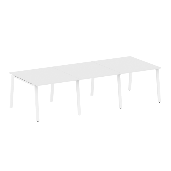 Стол для переговоров (3 столешницы) на А-образном м/к Metal System Style БА.ПРГ-3.1 3000x1235x750
