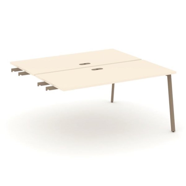 Двойной стол приставка к опорным тумбам ES.D.SPR-4-LP (1580х1500х750) (Сатин/Металл Латте)