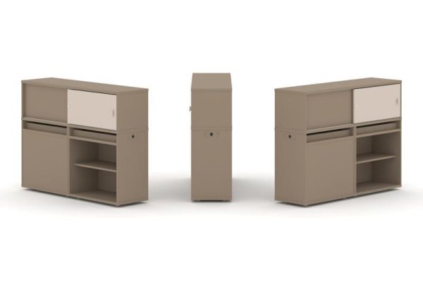 Тумба двойная + низкая надставка ES.NB.2N-13 (1500х410х1135)