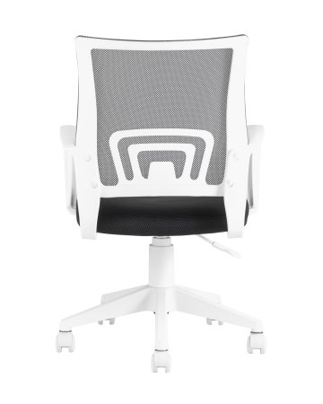 Кресло офисное TopChairs ST-BASIC-W серый крестовина пластик белый (Компьютерное кресло ST-BASIC-W серый)