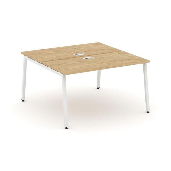 Рабочая станция 2-х сторонняя SN-4A.DRS-001 (980х1232х750) (Тиквуд Светлый/Металл Белый)