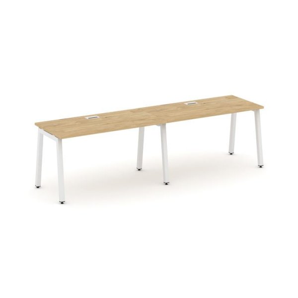 Рабочая станция 1 сторонняя SN-5A.ORS-014 (3160х700х750) (Тиквуд Светлый/Металл Белый)