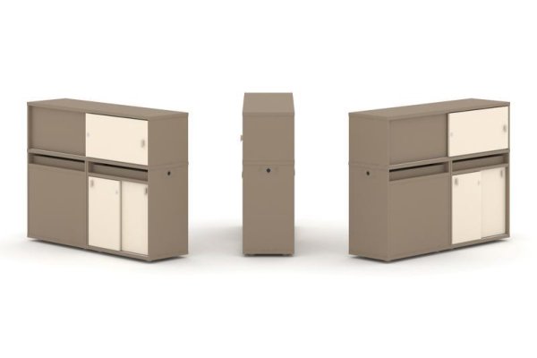 Тумба двойная + низкая надставка ES.NB.2N-21 (1500х410х1135)