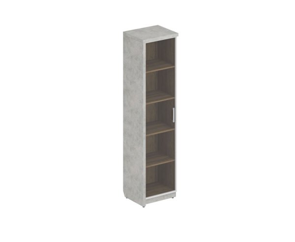 Шкаф (Комплект № 7 Wood&Stone СФ-534501 + СФ-535505 537x454x2083 (Дуб Чарльстон/Бетон Чикаго)