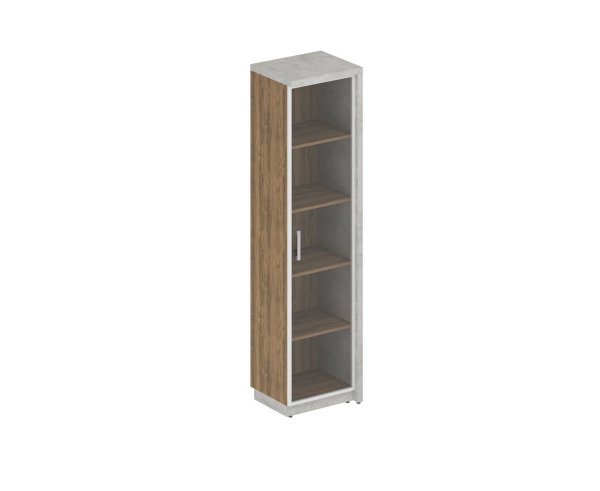 Шкаф (Комплект № 8 Wood&Stone СФ-534502 + СФ-535505 537x454x2083 (Дуб Чарльстон/Бетон Чикаго)