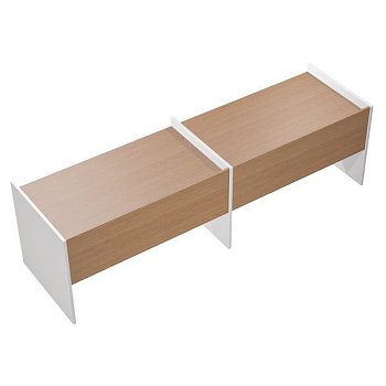 Рабочая станция на опорах ДСП (2х120) Profiquadro КВ 1204-2 БВ 2470x806x835