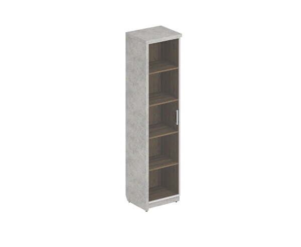 Шкаф (Комплект № 7 Wood&Stone СФ-534501 + СФ-535505 537x454x2083 (Дуб Чарльстон/Бетон Чикаго)