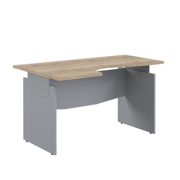 Стол эргономичный левый Offix-new OCET 149L 1400x860x750 (Дуб Сонома светлый/металлик)