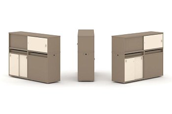 Тумба двойная + низкая надставка ES.NB.2N-21 (1500х410х1135)