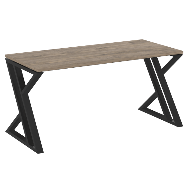 Стол рабочий VR.L-SRZ-4.7 1580x720x750 (Тиквуд Темный/Черный металл)